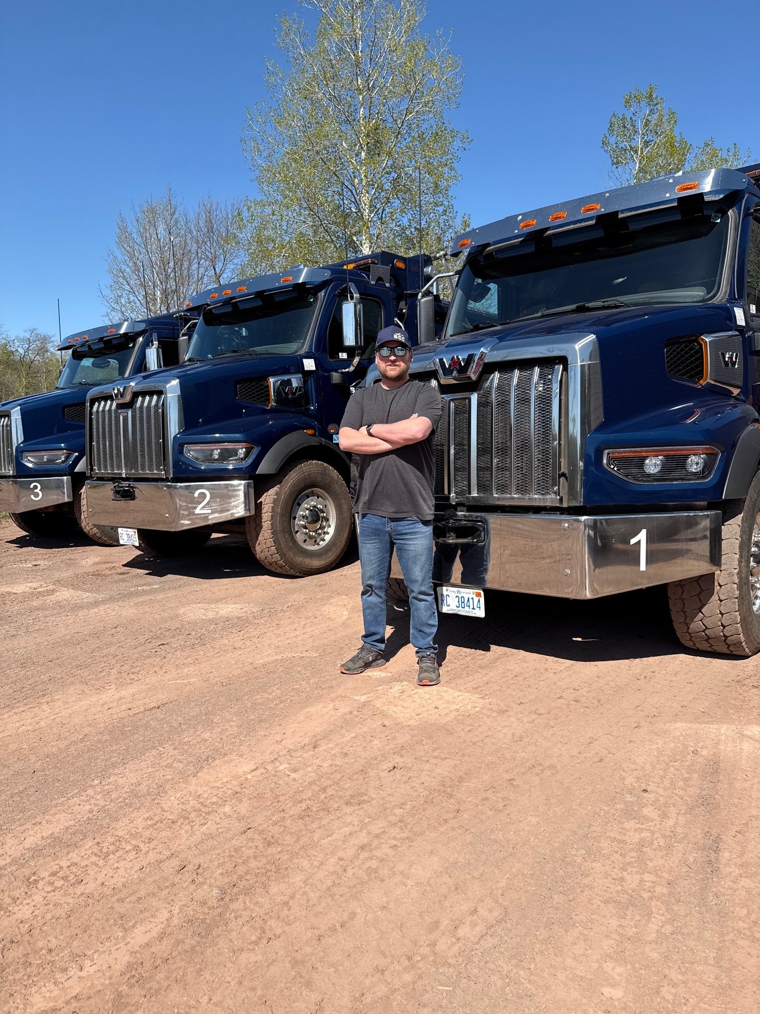 Eric selfie with Western Star truck