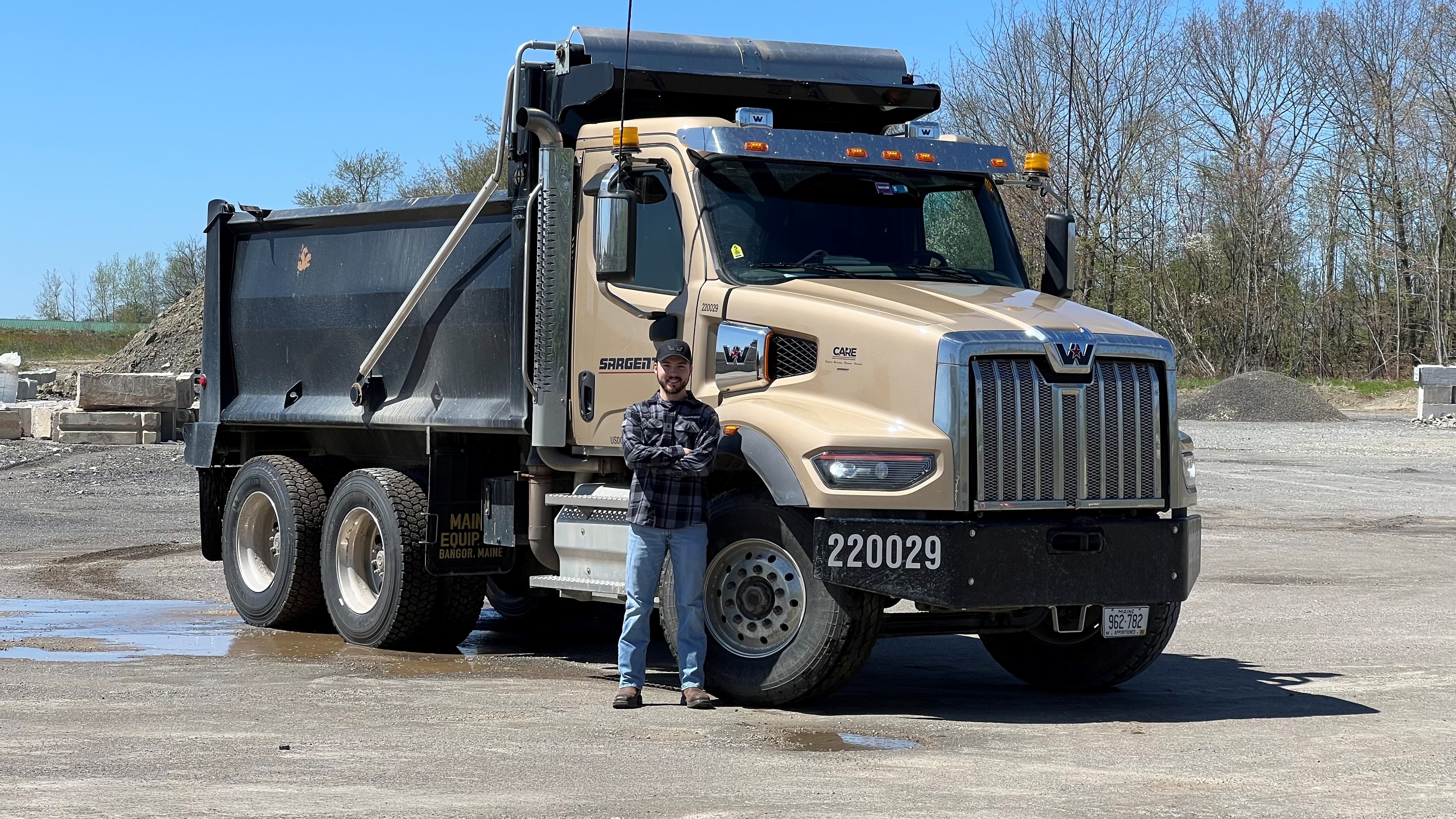 Tyler selfie with Western Star truck