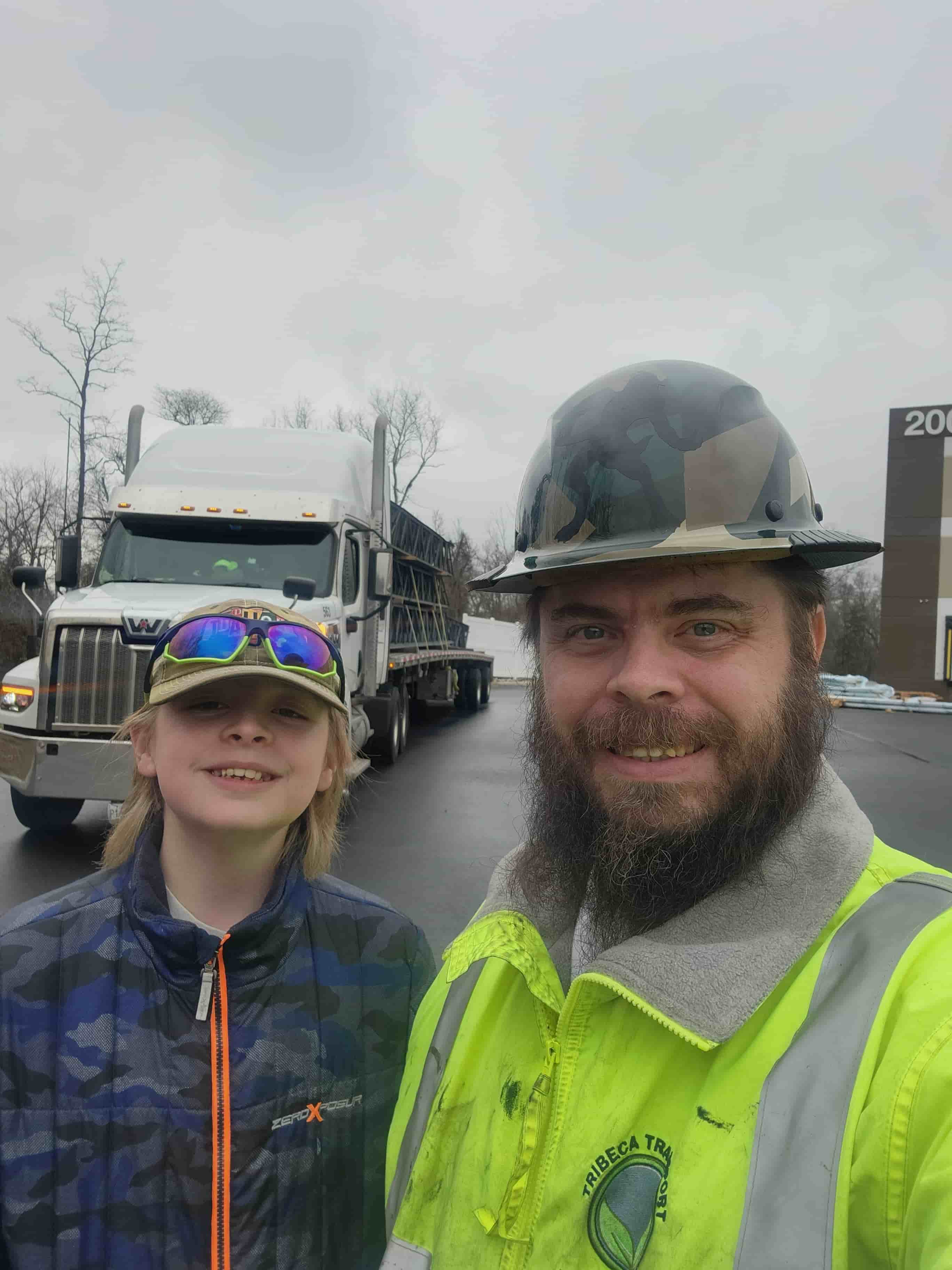 Rob Townsend posing with Western Star vehicle